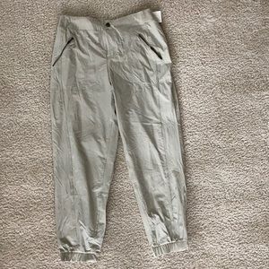 Khaki colored tangerine joggers